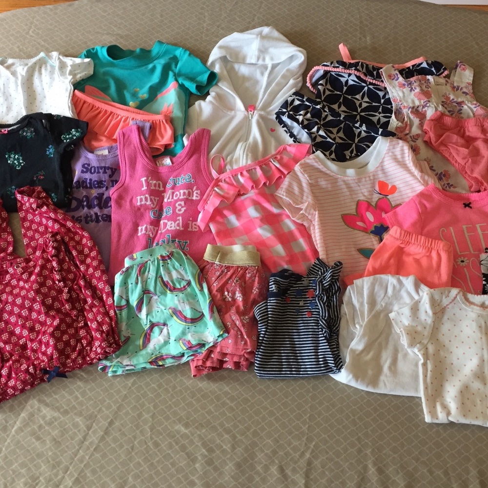 12 month Girls Summer Clothing Lot 20 pc Carter’s